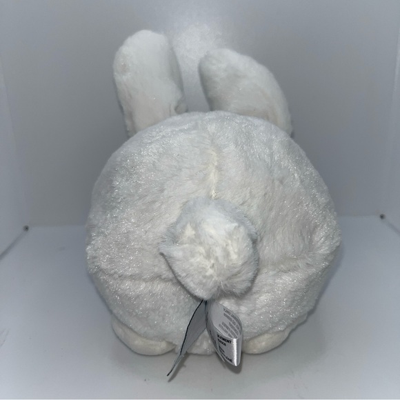 Squishable Mini Fluffy White Bunny Rabbit with Pink Cheeks 7" Plush - Picture 6 of 9